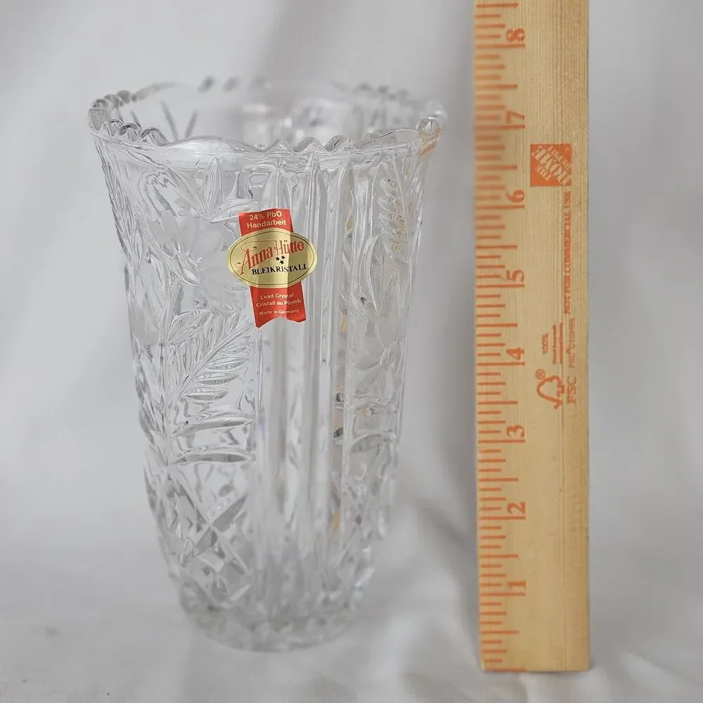 Vase Stylesetter 24% Full Lead Crystal Style 302808 Margaret 7” Tall New in Box
